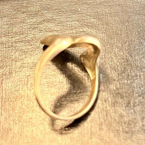 Silver Flow or Melting or Wave Ring Size 8 Vintage Jewelry Metal Unique Earthy - Picture 9 of 11